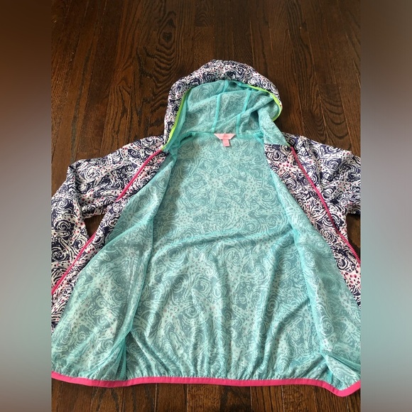 Lilly Pulitzer Women’s S Starfish Full-Zip Hooded Packable Windbreaker Jacket - Picture 8 of 11